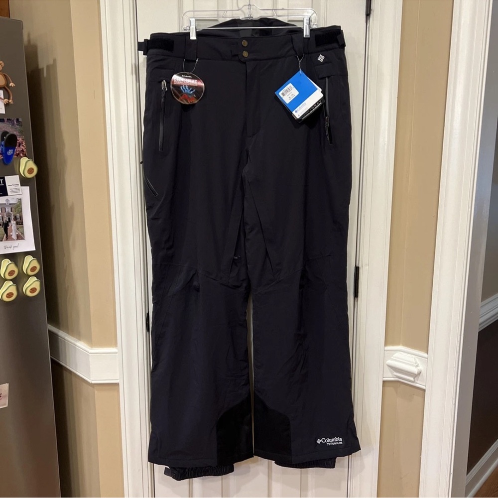 NWT COLUMBIA MENS TITANIUM WOODCUT PANT OMNI HEAT SKI PANTS Size XL REFLECTIVE